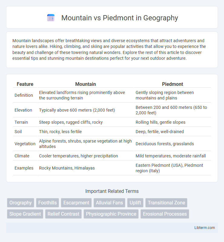 Piedmont vs Mountain in Geography - What is The Difference?