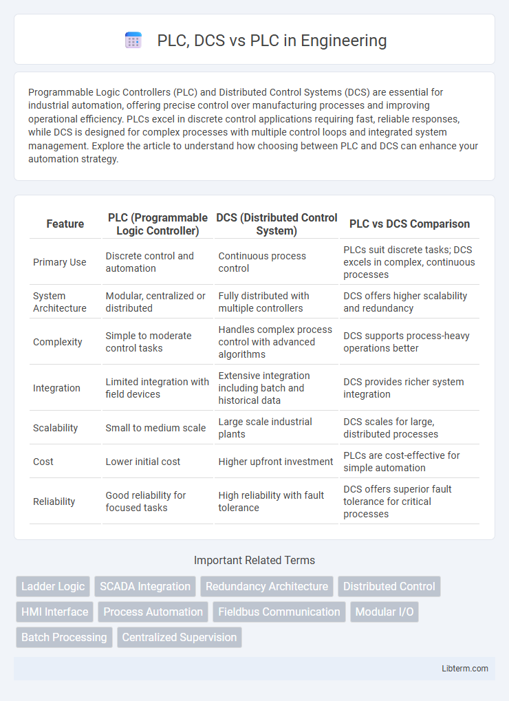 PLC vs PLC, DCS in Engineering - What is The Difference?