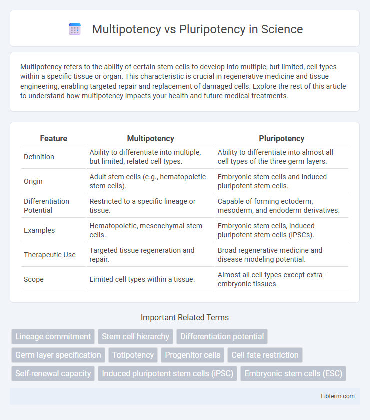 Pluripotency vs Multipotency in Science - What is The Difference?