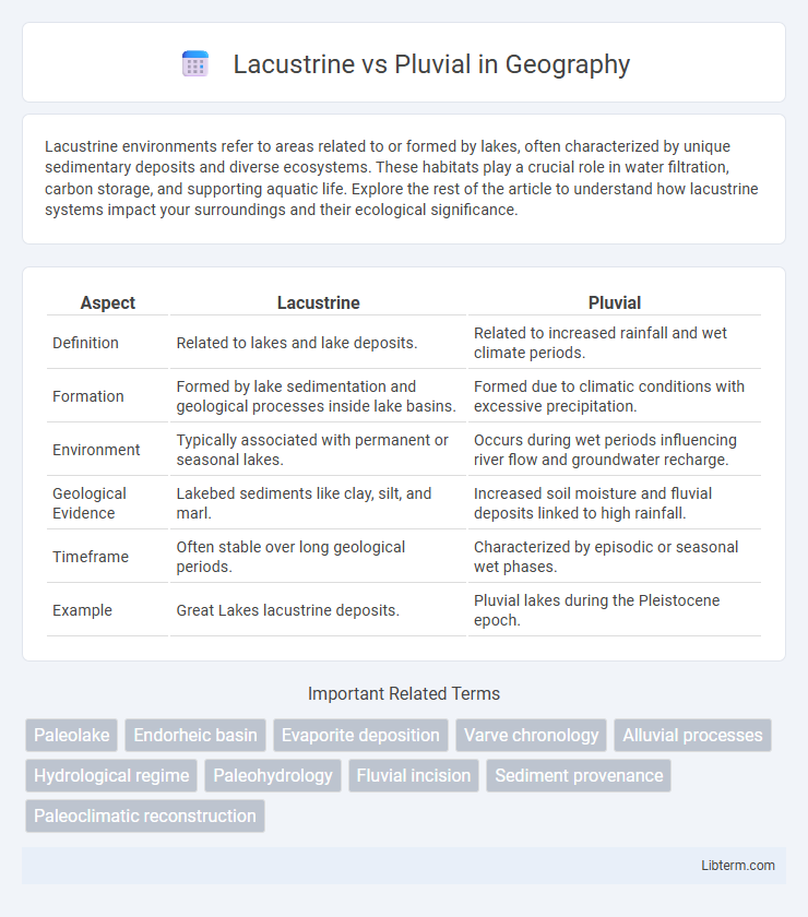 Pluvial vs Lacustrine in Geography - What is The Difference?