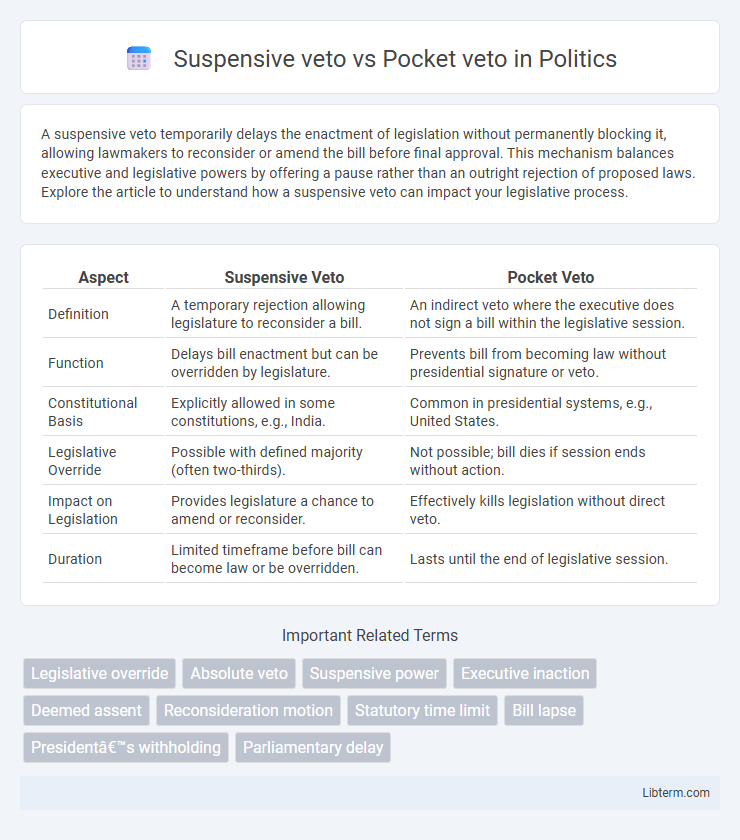 Pocket veto vs Suspensive veto in Politics - What is The Difference?