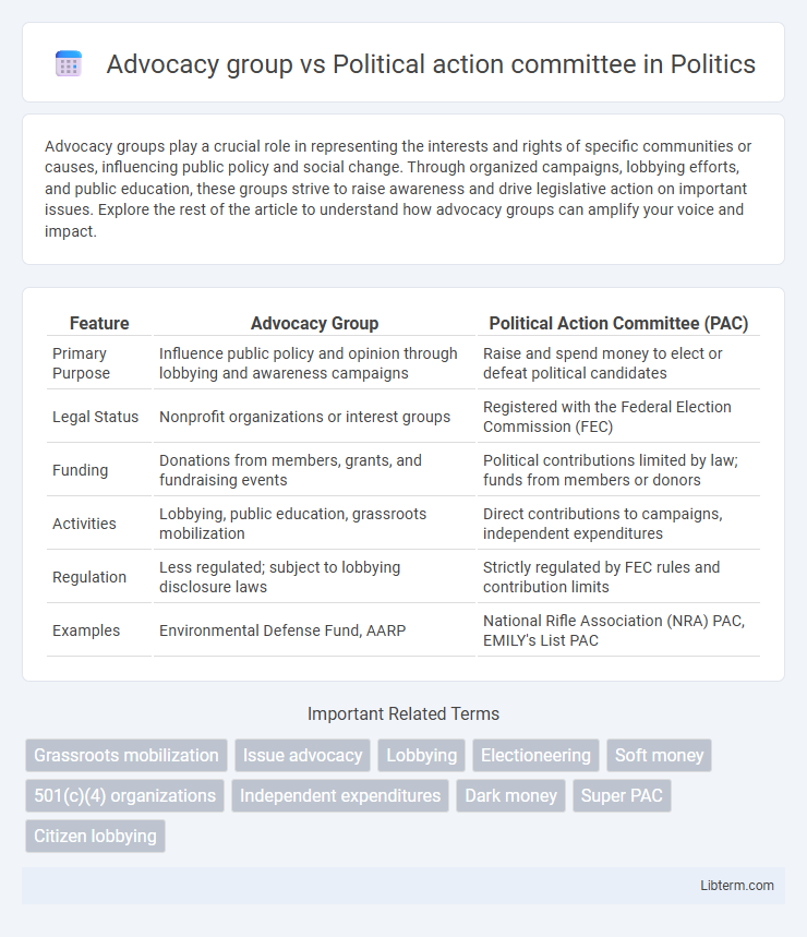 Political action committee vs Advocacy group in Politics - What is The Difference?