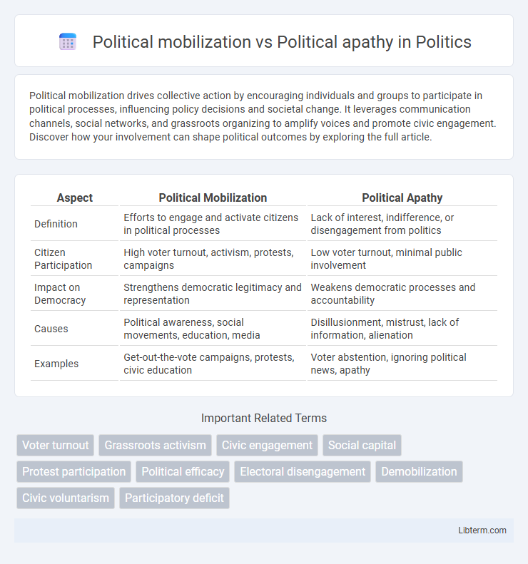 Political apathy vs Political mobilization in Politics - What is The Difference?