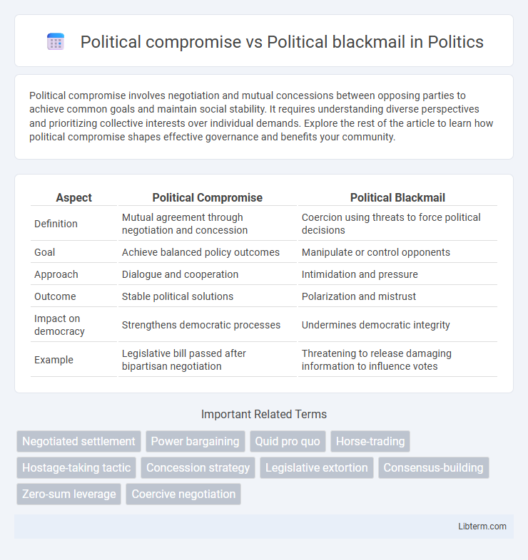 Political blackmail vs Political compromise in Politics - What is The Difference?