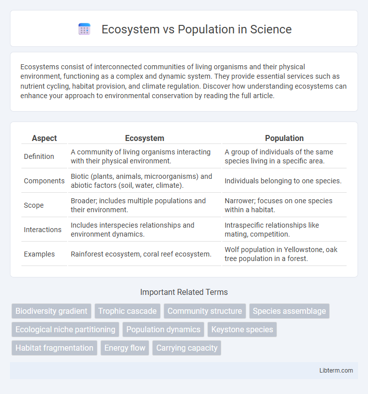Population vs Ecosystem in Science - What is The Difference?