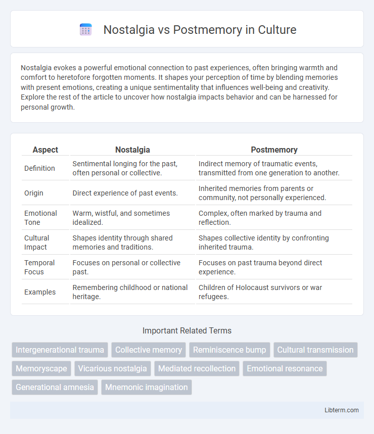 Postmemory vs Nostalgia in Culture - What is The Difference?