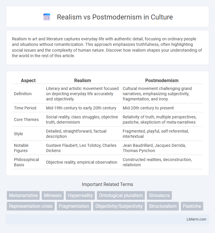 Postmodernism vs Realism in Culture - What is The Difference?