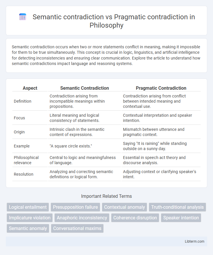 Pragmatic contradiction vs Semantic contradiction in Philosophy - What is The Difference?