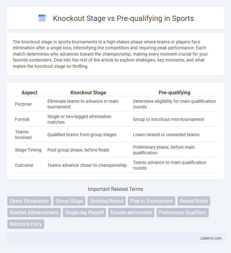 Pre-qualifying vs Knockout Stage in Sports - What is The Difference?