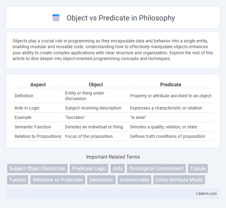 Predicate vs Object in Philosophy - What is The Difference?