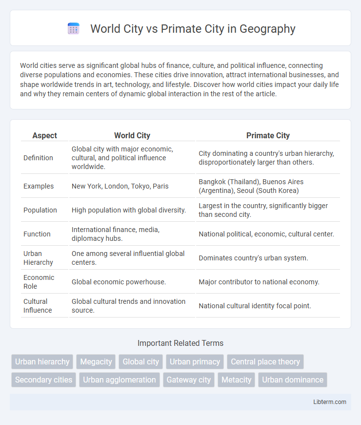 Primate City vs World City in Geography - What is The Difference?