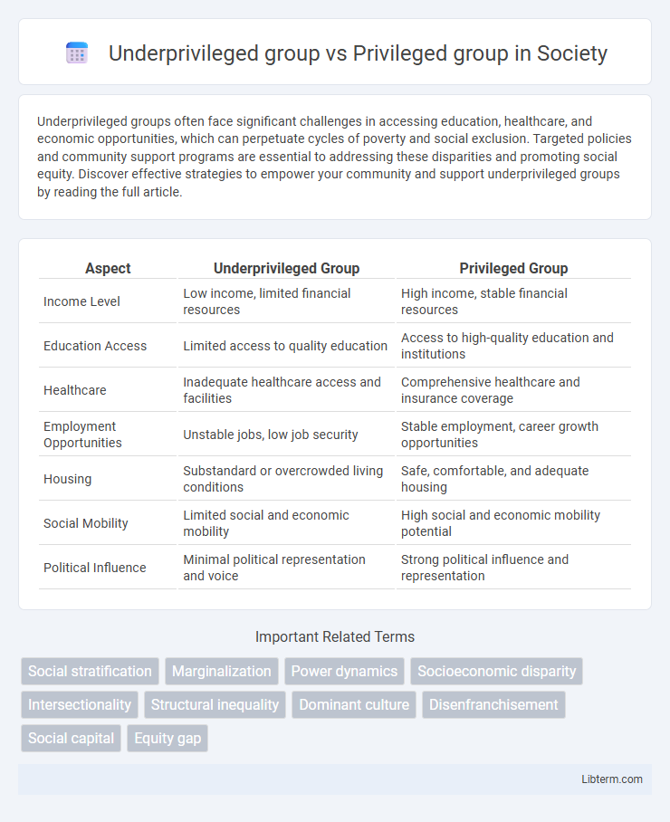 Privileged group vs Underprivileged group in Society - What is The Difference?