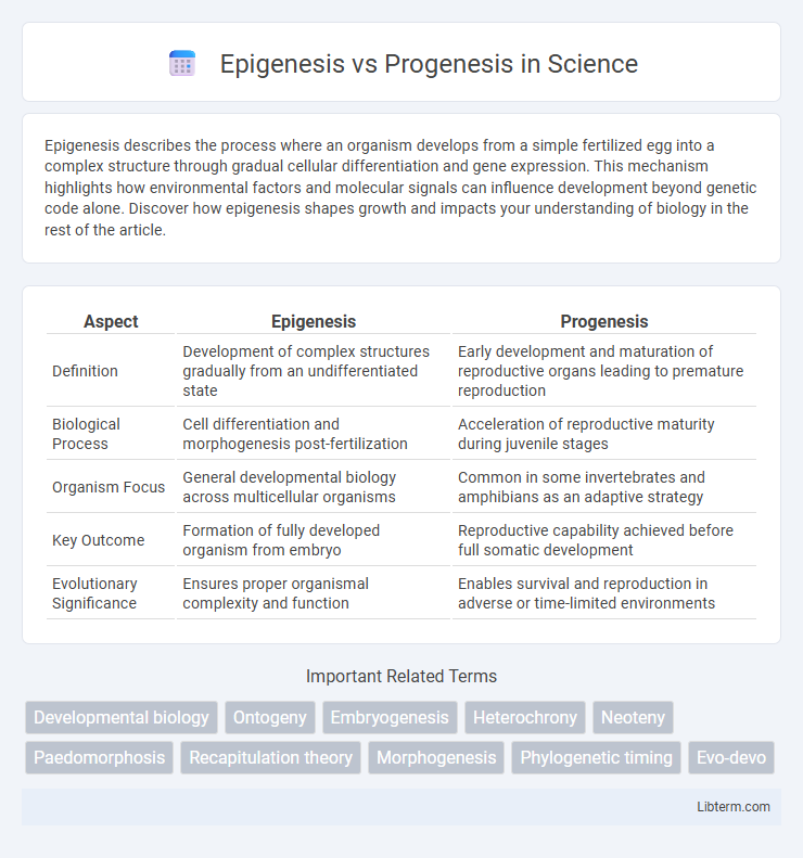 Progenesis vs Epigenesis in Science - What is The Difference?