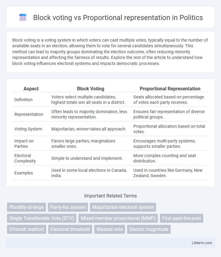 Proportional representation vs Block voting in Politics - What is The Difference?