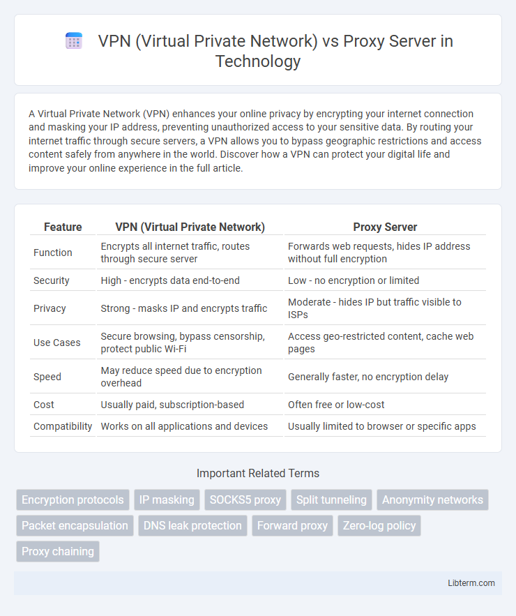 Proxy Server vs VPN (Virtual Private Network) in Technology - What is The Difference?