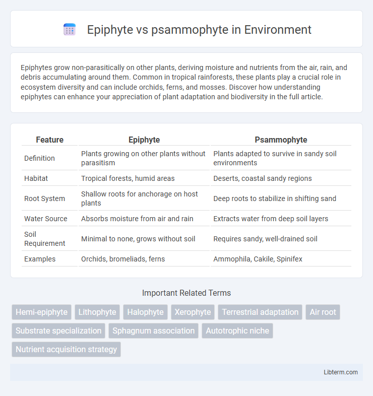 psammophyte vs Epiphyte in Environment - What is The Difference?