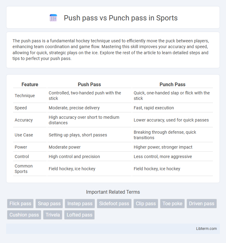 Punch pass vs Push pass in Sports - What is The Difference?