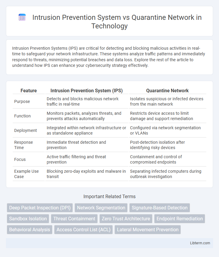 Quarantine Network vs Intrusion Prevention System in Technology - What is The Difference?