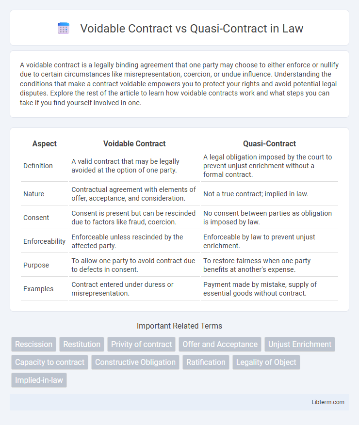 Quasi-Contract vs Voidable Contract in Law - What is The Difference?