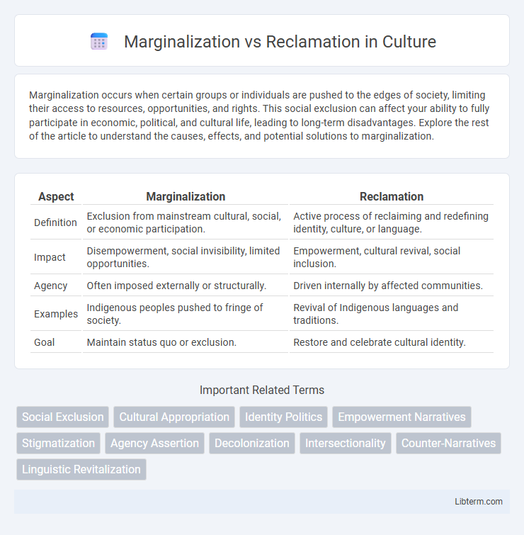 Reclamation vs Marginalization in Culture - What is The Difference?