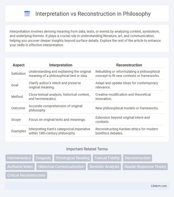 Reconstruction vs Interpretation in Philosophy - What is The Difference?