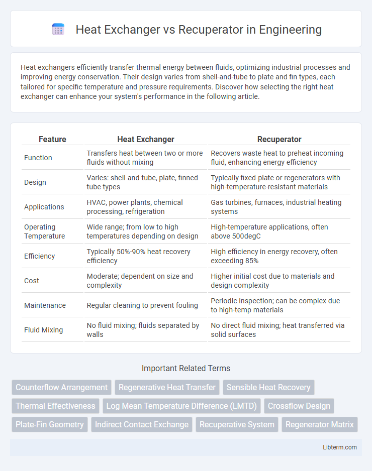 Recuperator vs Heat Exchanger in Engineering - What is The Difference?