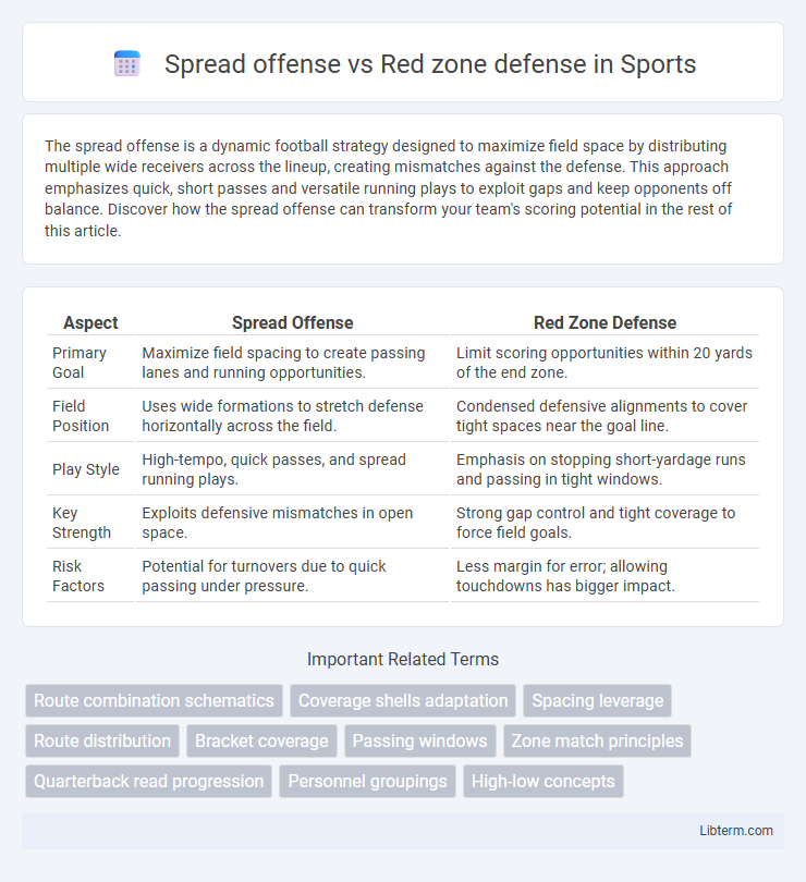 Red zone defense vs Spread offense in Sports - What is The Difference?