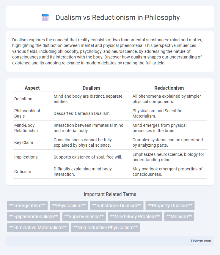 Reductionism vs Dualism in Philosophy - What is The Difference?