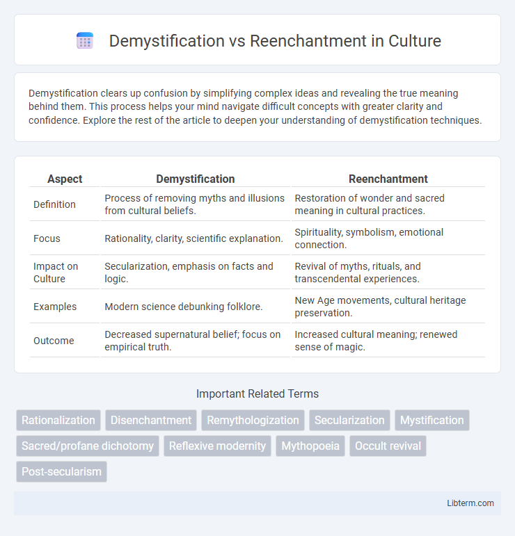 Reenchantment vs Demystification in Culture - What is The Difference?