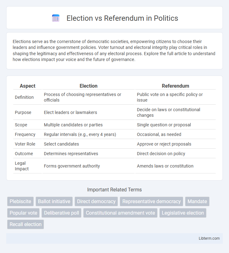 Referendum vs Election in Politics - What is The Difference?