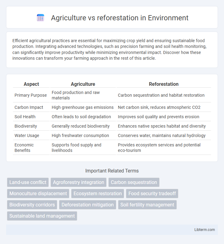 reforestation vs Agriculture in Environment - What is The Difference?
