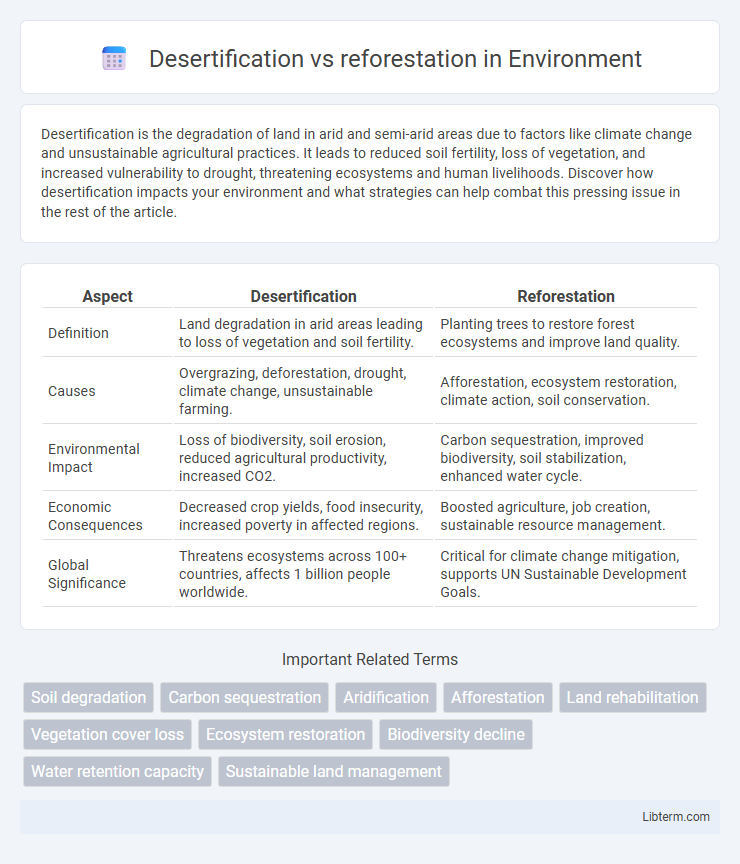 reforestation vs Desertification in Environment - What is The Difference?