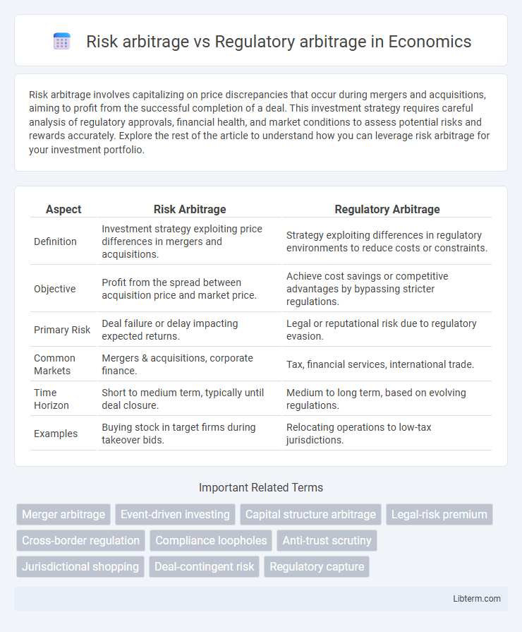 Regulatory arbitrage vs Risk arbitrage in Economics - What is The Difference?