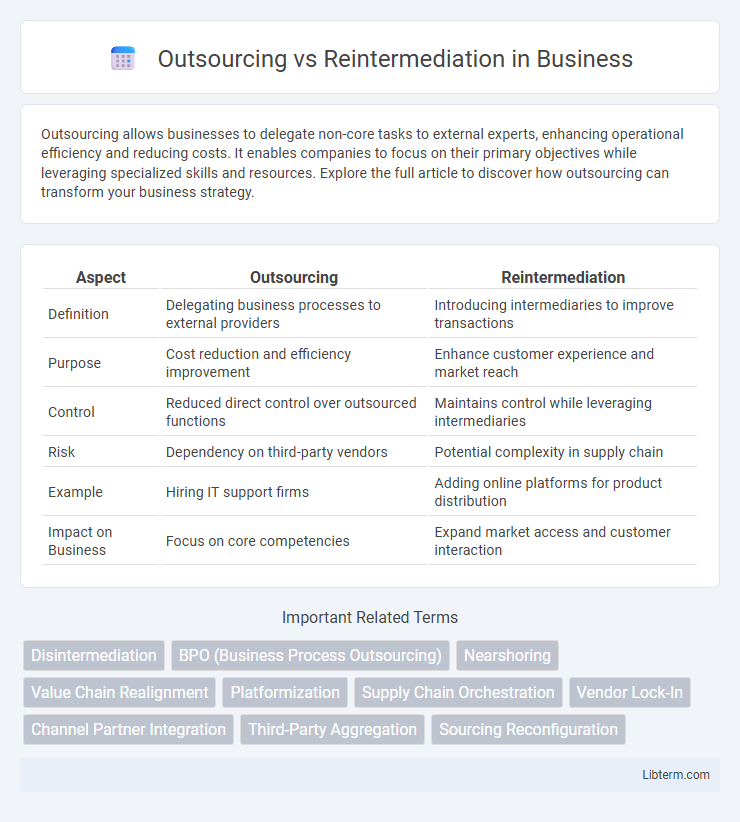 Reintermediation vs Outsourcing in Business - What is The Difference?