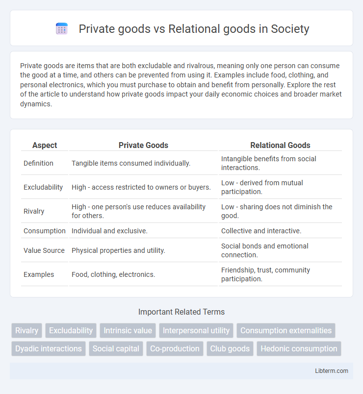 Relational goods vs Private goods in Society - What is The Difference?