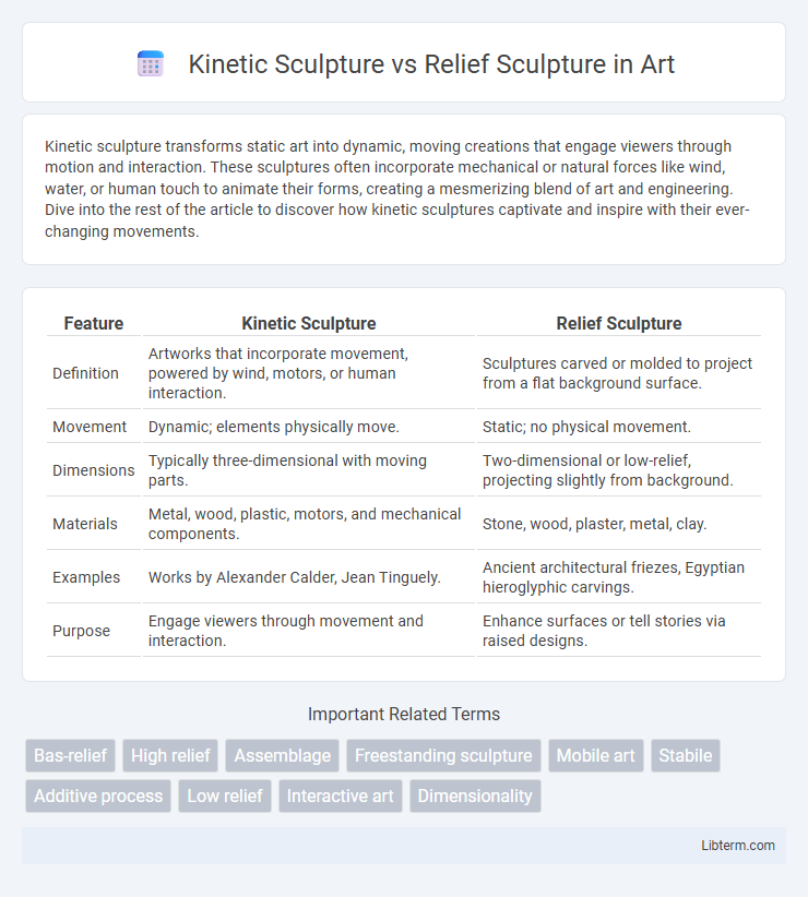 Relief Sculpture vs Kinetic Sculpture in Art - What is The Difference?