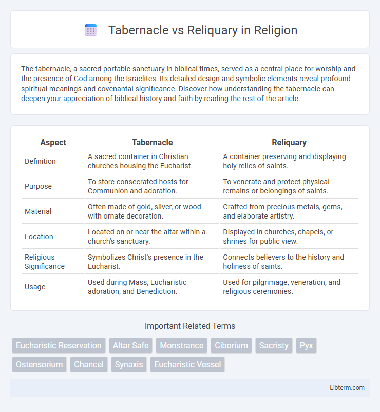 Reliquary vs Tabernacle in Religion - What is The Difference?