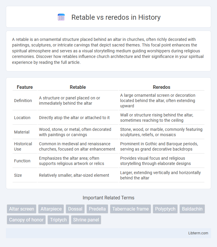 reredos vs Retable in History - What is The Difference?