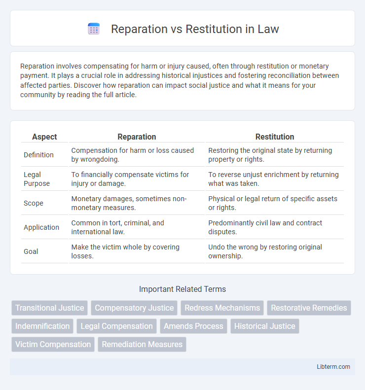 Restitution vs Reparation in Law - What is The Difference?
