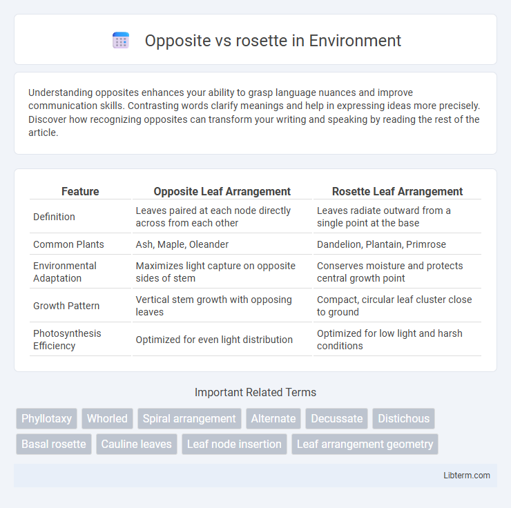 rosette vs Opposite in Environment - What is The Difference?