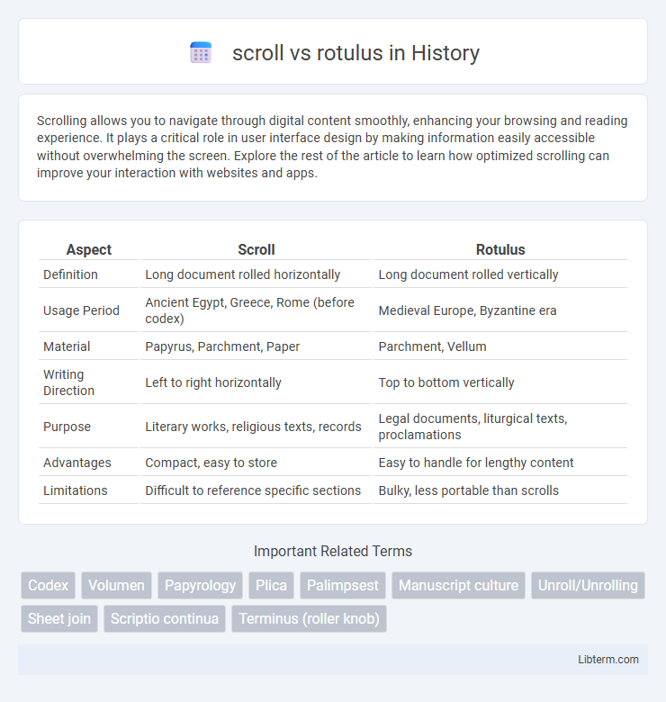 rotulus vs scroll in History - What is The Difference?