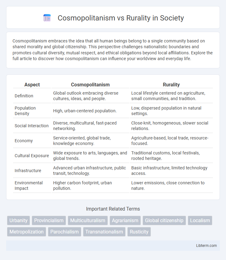 Rurality vs Cosmopolitanism in Society - What is The Difference?