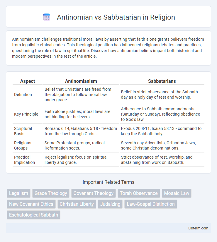 Sabbatarian vs Antinomian in Religion - What is The Difference?