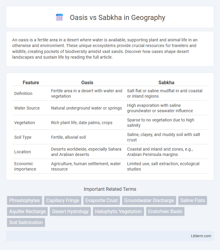 Sabkha vs Oasis in Geography - What is The Difference?
