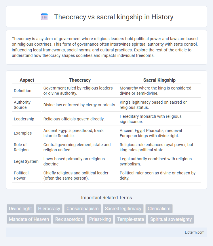sacral kingship vs Theocracy in History - What is The Difference?