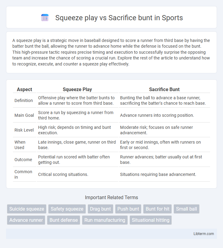 Sacrifice bunt vs Squeeze play in Sports - What is The Difference?