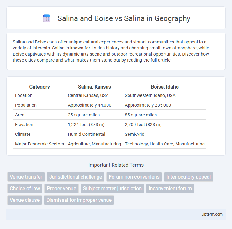 Salina vs Salina and Boise in Geography - What is The Difference?
