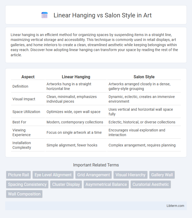 Salon Style vs Linear Hanging in Art - What is The Difference?