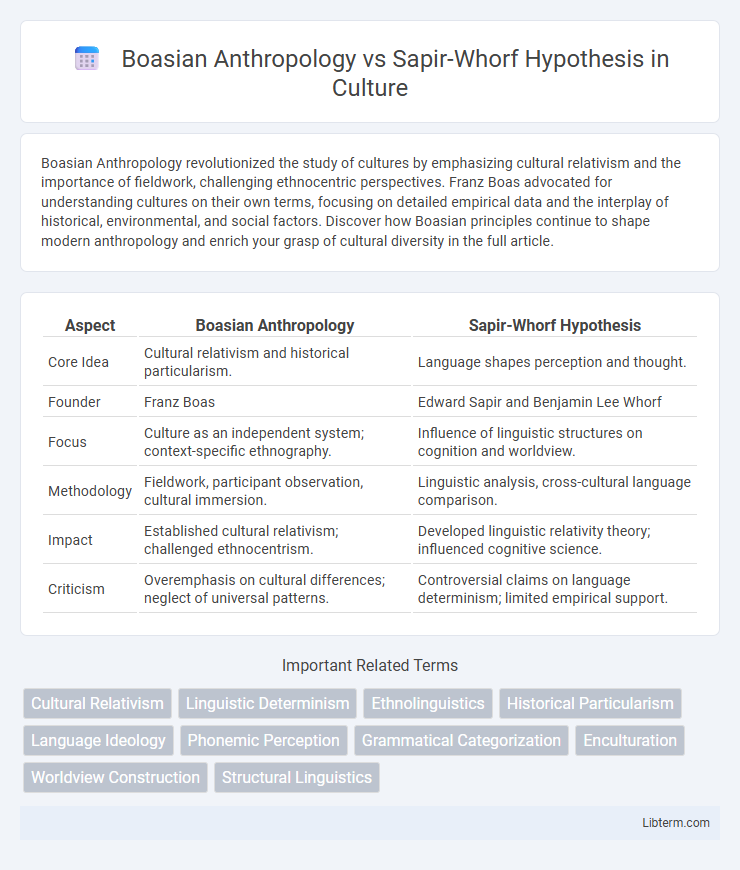 Sapir-Whorf Hypothesis vs Boasian Anthropology in Culture - What is The Difference?
