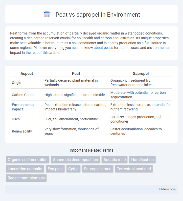 sapropel vs Peat in Environment - What is The Difference?